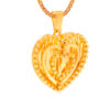 TOMEI Lusso Italia Layered Love Pendant, Yellow Gold 916