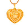 TOMEI Lusso Italia Layered Love Pendant, Yellow Gold 916