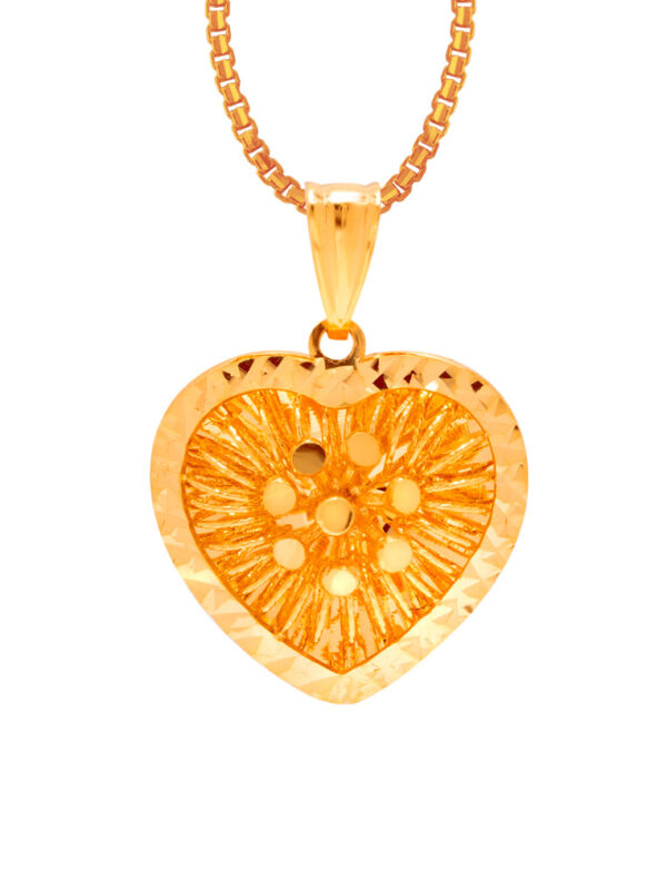 TOMEI Lusso Italia Blooming Heart Pendant, Yellow Gold 916
