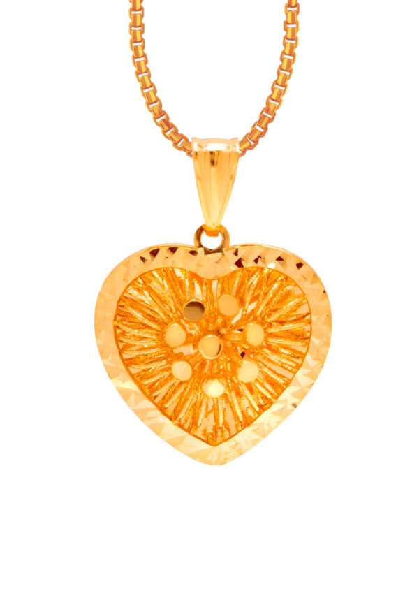 TOMEI Lusso Italia Blooming Heart Pendant, Yellow Gold 916