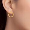 TOMEI Circular Beads Earrings, Yellow Gold 916