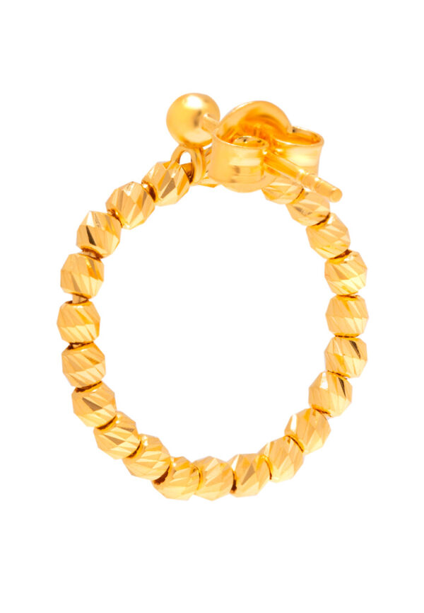 TOMEI Circular Beads Earrings, Yellow Gold 916