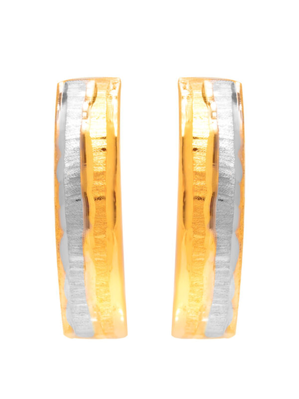 TOMEI Lusso Italia Dual-Tone Opulence Earrings, Yellow Gold 916