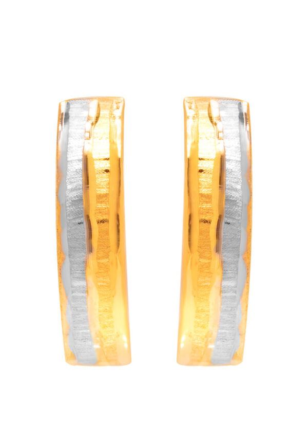 TOMEI Lusso Italia Dual-Tone Opulence Earrings, Yellow Gold 916