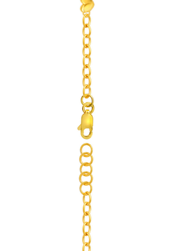TOMEI Heart Beads Bracelet, Yellow Gold 916