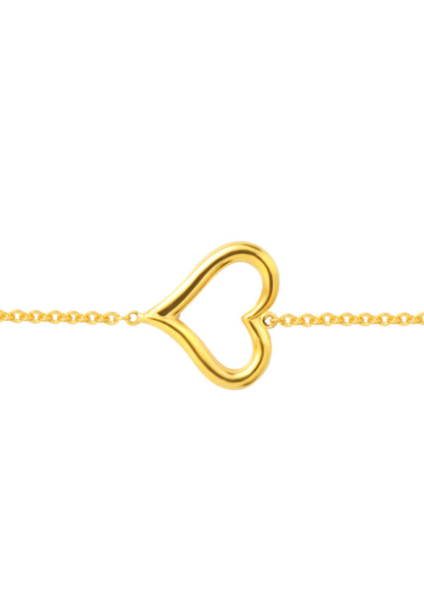 TOMEI Lusso Italia Heart Bracelet, Yellow Gold 916