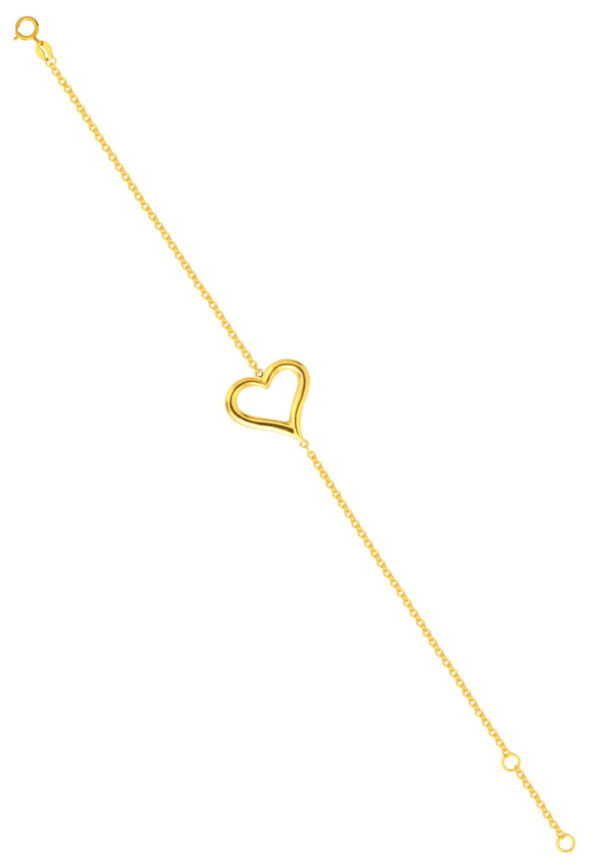 TOMEI Lusso Italia Heart Bracelet, Yellow Gold 916