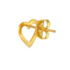 TOMEI Lusso Italia Heart Shape Earrings, Yellow Gold 916