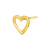 TOMEI Lusso Italia Heart Shape Earrings, Yellow Gold 916