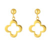 TOMEI Lusso Italia Clover Earrings, Yellow Gold 916