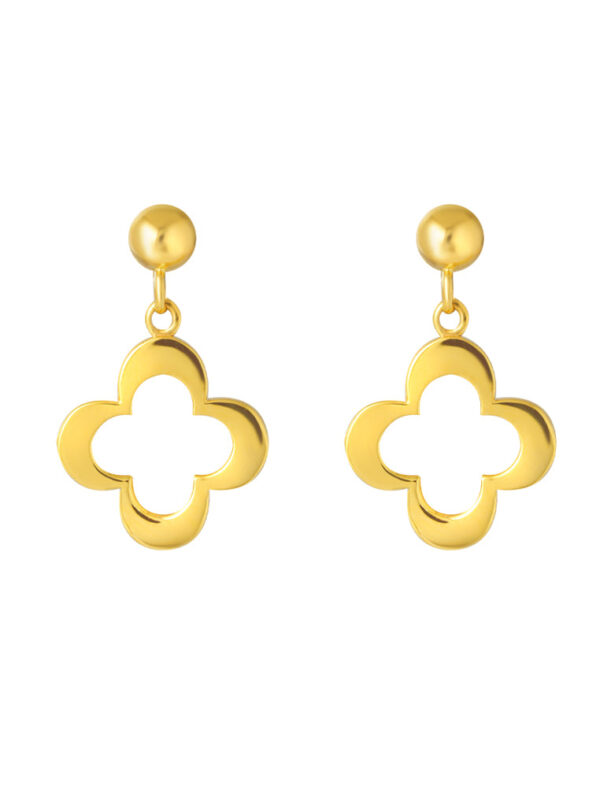 TOMEI Lusso Italia Clover Earrings, Yellow Gold 916
