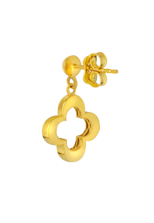 TOMEI Lusso Italia Clover Earrings, Yellow Gold 916