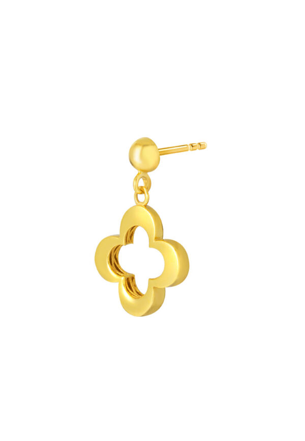 TOMEI Lusso Italia Clover Earrings, Yellow Gold 916