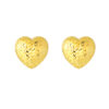 TOMEI Lusso Italia Lasered Heart Earrings, Yellow Gold 916