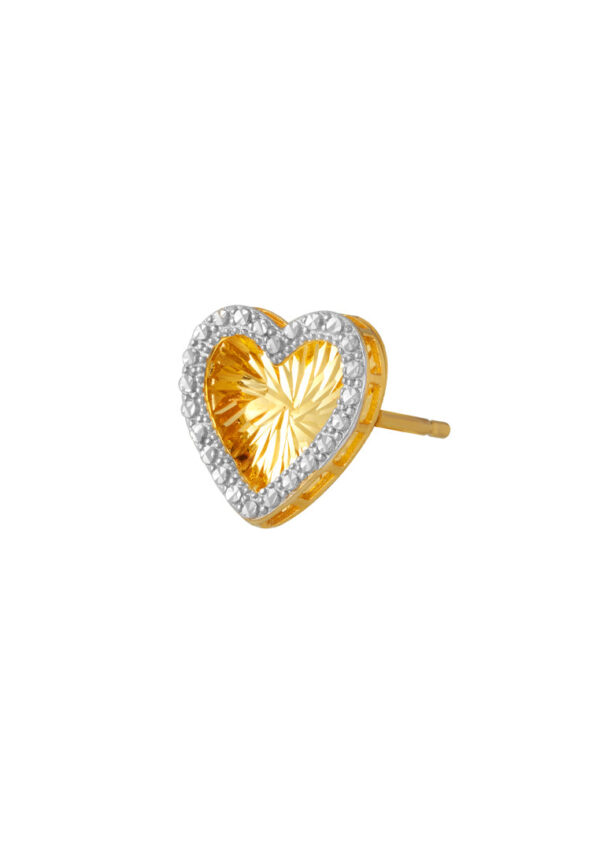 TOMEI Lusso Italia Dual-Tone Heart Earrings, Yellow Gold 916