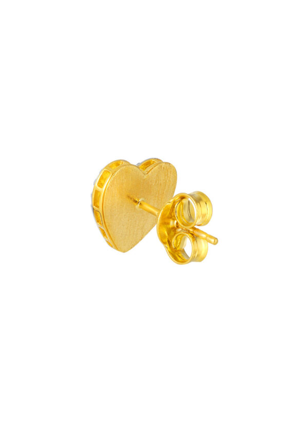 TOMEI Lusso Italia Dual-Tone Heart Earrings, Yellow Gold 916