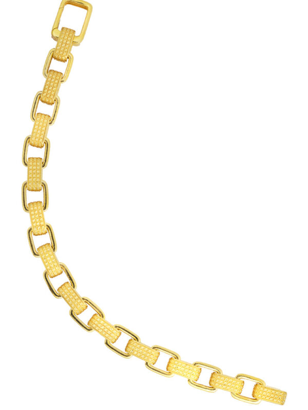 TOMEI Diamond Cut Collection Strong Link Bracelet, Yellow Gold 916