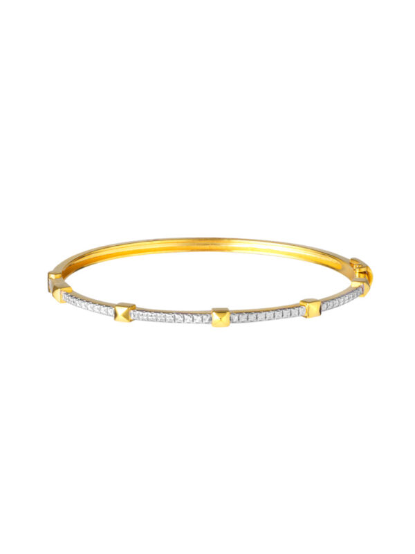 TOMEI Diamond Cut Collection Bangle, Yellow Gold 916