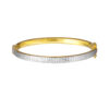 TOMEI Dual-Tone Lasered Cut Bangle, Yellow Gold 916