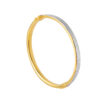 TOMEI Dual-Tone Lasered Cut Bangle, Yellow Gold 916