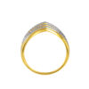 TOMEI Diamond Cut Collection V-Layered Ring, Yellow Gold 916