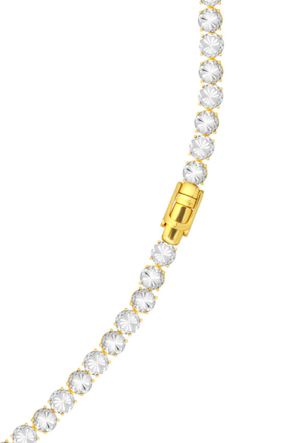 TOMEI Diamond Cut Collection Eternity Necklace, Yellow Gold 916