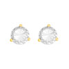 TOMEI Diamond Cut Collection Solitaire Earrings, Yellow Gold 916