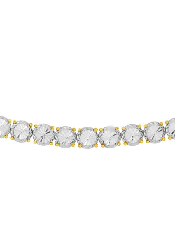 TOMEI Diamond Cut Collection Eternity Bracelet, Yellow Gold 916