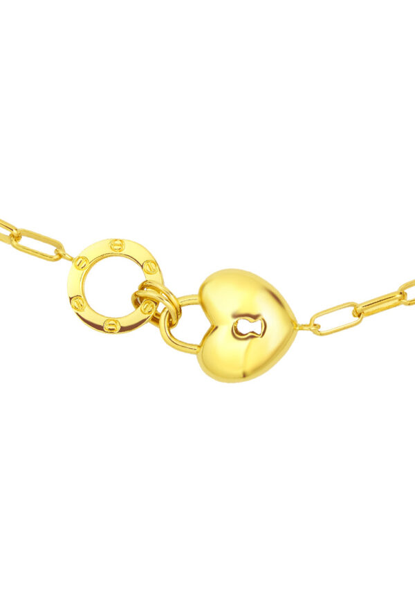 TOMEI Love Lock Bracelet, Yellow Gold 916
