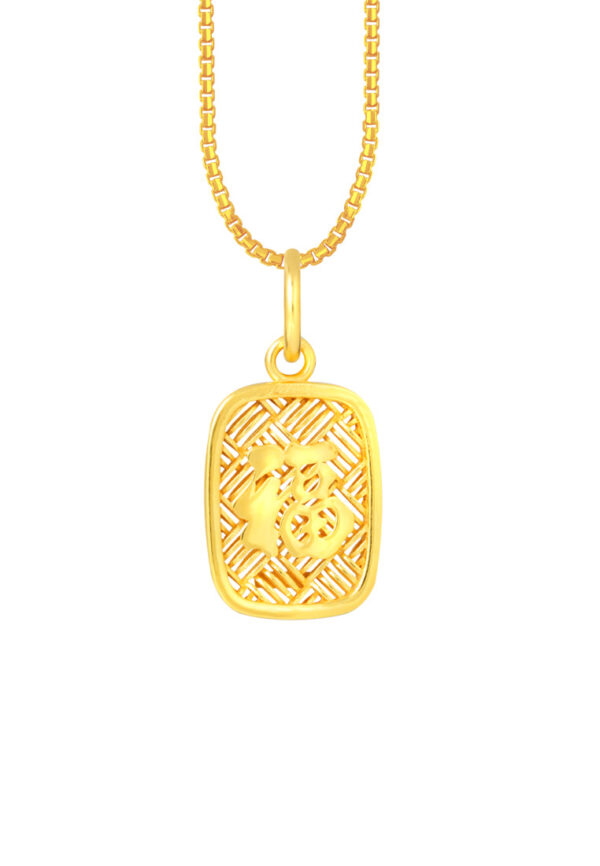 TOMEI Fu Pendant, Yellow Gold 916