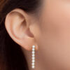 TOMEI Diamond Cut Collection Eternity Earrings, Yellow Gold 916
