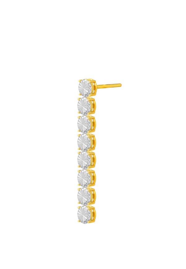 TOMEI Diamond Cut Collection Eternity Earrings, Yellow Gold 916
