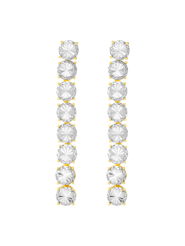 TOMEI Diamond Cut Collection Eternity Earrings, Yellow Gold 916