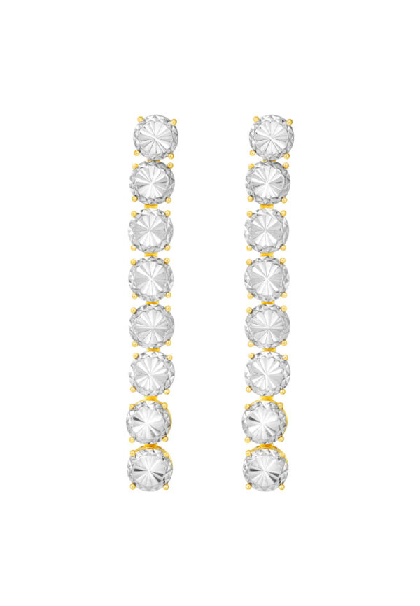 TOMEI Diamond Cut Collection Eternity Earrings, Yellow Gold 916