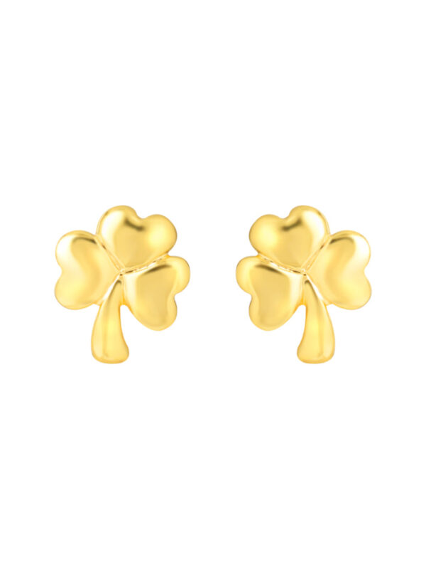 TOMEI Lucky Clover Earrings, Yellow Gold 916