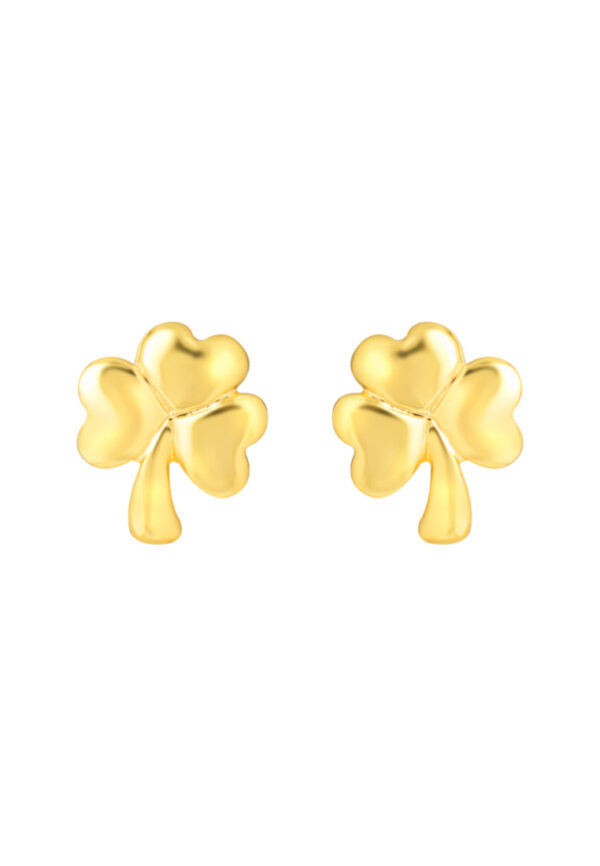 TOMEI Lucky Clover Earrings, Yellow Gold 916