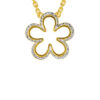 TOMEI Dual-Tone Flower Necklace, Yellow Gold 916