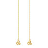 TOMEI Flower Drop Earrings, Yellow Gold 916