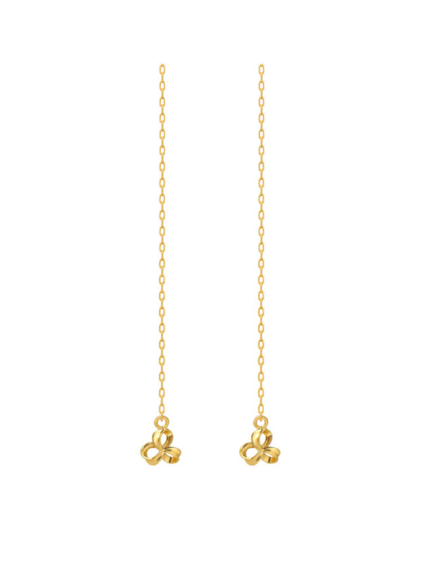 TOMEI Flower Drop Earrings, Yellow Gold 916