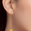TOMEI Butterfly Drop Earrings, Yellow Gold 916