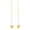 TOMEI Butterfly Drop Earrings, Yellow Gold 916