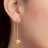 TOMEI Butterfly Drop Earrings, Yellow Gold 916