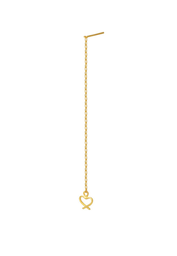 TOMEI Love Drop Earrings, Yellow Gold 916