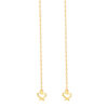 TOMEI Love Drop Earrings, Yellow Gold 916