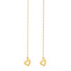 TOMEI Love Drop Earrings, Yellow Gold 916
