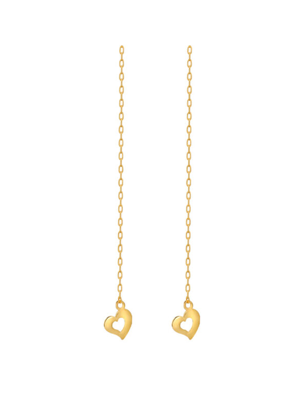 TOMEI Love Drop Earrings, Yellow Gold 916