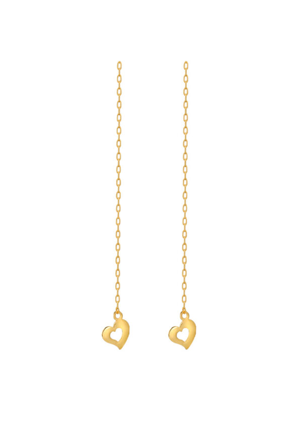 TOMEI Love Drop Earrings, Yellow Gold 916