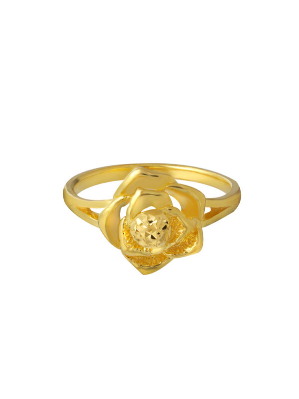 TOMEI Flower Ring, Yellow Gold 916