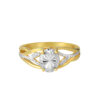 TOMEI Dual-Tone Ring, Yellow Gold 916