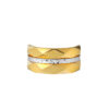 TOMEI Lusso Italia Dual-Tone Ring, Yellow Gold 916